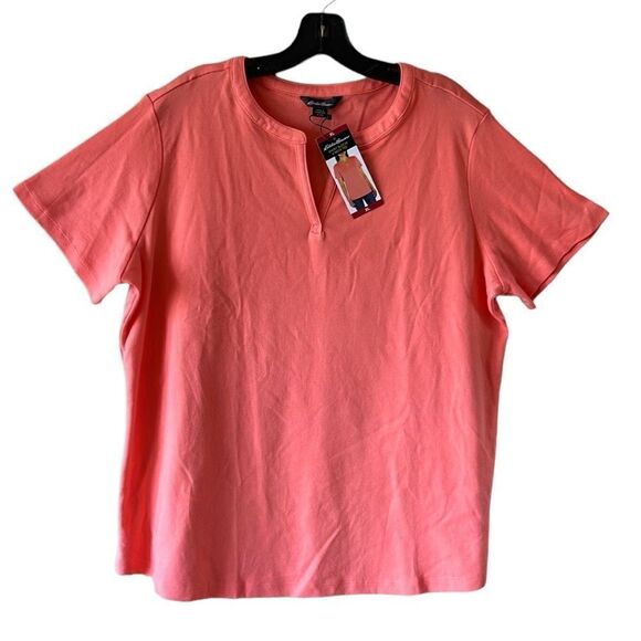 NEW Eddie Bauer Short Sleeve V Neck Tee - Picture 2 of 5